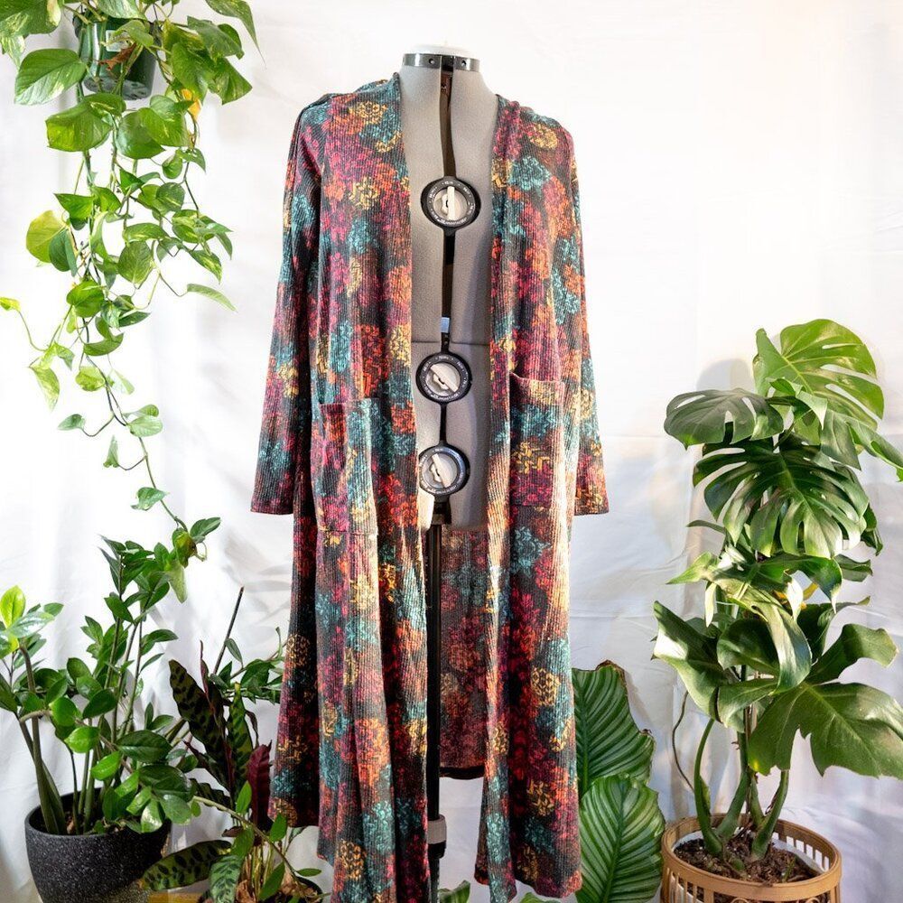 LuLaRoe Tribal Print Cardigan, Size L - Picture 6 of 6